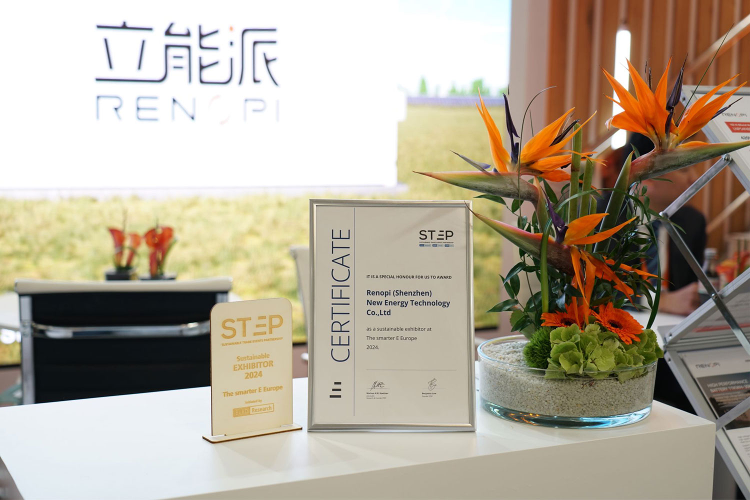 RENOPI Honored with Sustainable Exhibitor Award at The smarter E Europe